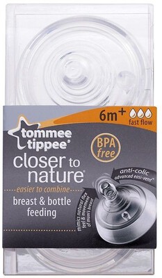 Tommee Tippee Closer To Nature 2X Fast Flow Teats